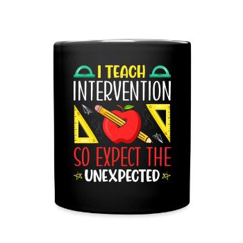 Enseignant d’intervention, Spécialiste de l’intervention - Mug uni - noir - Devant
