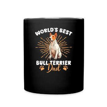 Bullterrier Groovy Bull Terrier Dad - Tasse einfarbig - Schwarz - Vorne