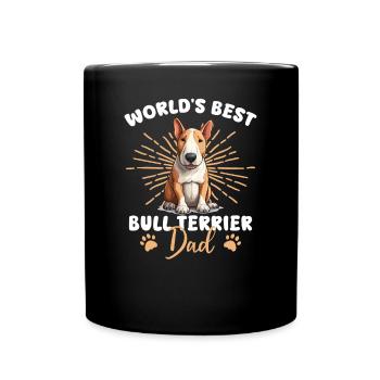 Bullterrier Groovy Bull Terrier Dad - Tasse einfarbig - Schwarz - Vorne