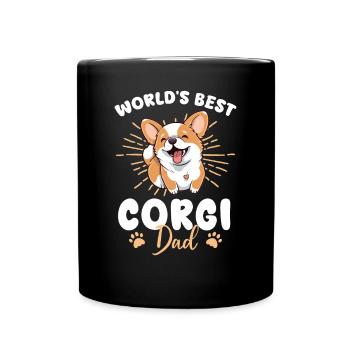 Welsh Corgi Pembroke Dog Corgi Dad - Full Colour Mug - black - Front