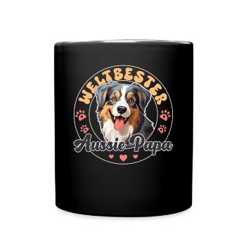 Berger Australien Bleu Merle Groovy Aussie Dad - Mug uni - noir - Devant