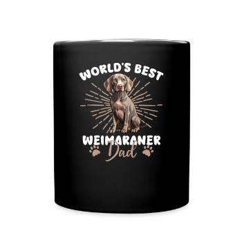 Weimaraner Groovy Weimaraner Dad - Tasse einfarbig - Schwarz - Vorne