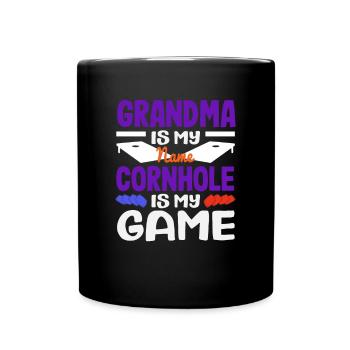 Funny Cornhole Player Gift - Full Colour Mug - black - Front