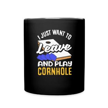 Funny Cornhole Player Gift - Full Colour Mug - black - Front