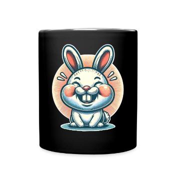 Rabbit Rabbit - Full Colour Mug - black - Front