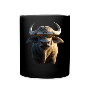 Buffalo Cape Buffalo Safari African Buffalo - Full Colour Mug - black - Front