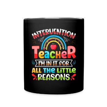 Enseignant d’intervention, Spécialiste de l’intervention - Mug uni - noir - Devant
