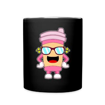 Coffee to go Becher - Tasse einfarbig - Schwarz - Vorne