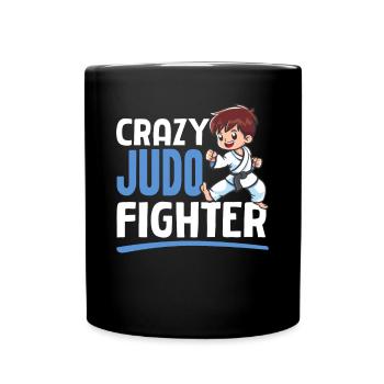 Judoka Judo Kids - Crazy Judo Fighter - Full Colour Mug - black - Front