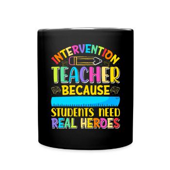 Enseignant d’intervention, Spécialiste de l’intervention - Mug uni - noir - Devant