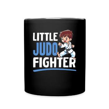 Judoka Judo Kids - Little Judo Fighter - Full Colour Mug - black - Front
