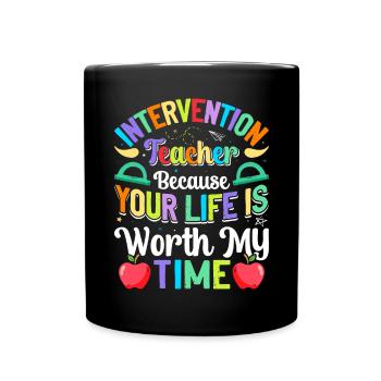 Enseignant d’intervention, Spécialiste de l’intervention - Mug uni - noir - Devant