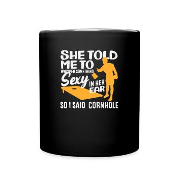Funny Cornhole Player Gift - Full Colour Mug - black - Front