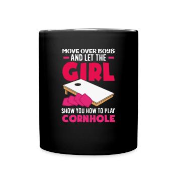 Funny Cornhole Player Gift - Full Colour Mug - black - Front