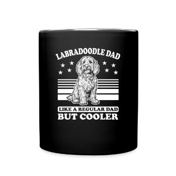 Labradoodle Retro Labradoodle Dad - Tasse einfarbig - Schwarz - Vorne