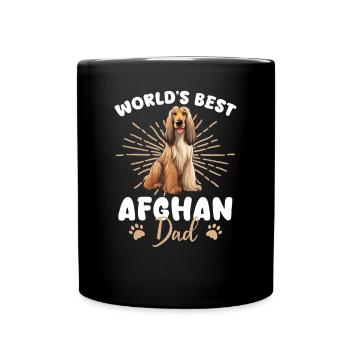Lévrier afghan papa afghan groovy - Mug uni - noir - Devant