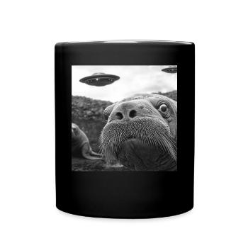 Walross - Tasse einfarbig - Schwarz - Vorne