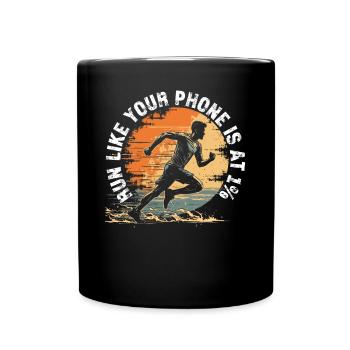 Coureur Drôle Course Entraînement Gym Fitness - Mug uni - noir - Devant