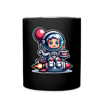 Astronaut Birthday - Full Colour Mug - black - Front