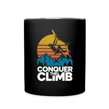 Conquer The Climb - Tasse einfarbig - Schwarz - Vorne