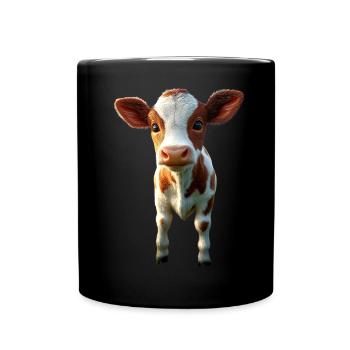 vache fermier boeuf lait veau végétalien vache vache de ferme vaches - Mug uni - noir - Devant