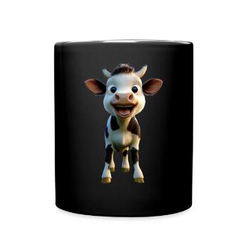 vache fermier boeuf lait veau végétalien vache vache de ferme vaches - Mug uni - noir - Devant