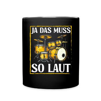 Batteur Batteur Percussion Musiciens - Mug uni - noir - Devant
