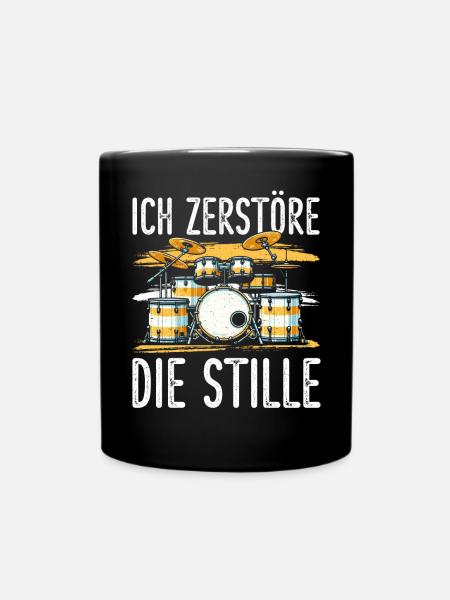 Schlagzeuger Schlagzeugspieler Schlagzeug Musiker - Tasse einfarbig - Schwarz