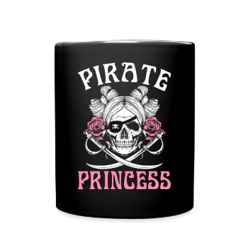 Pirate Princess Pirate Daughter Pirate Girl - Full Colour Mug - black - Front