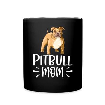 Pitbull Maman Pitbull Maman Chien - Mug uni - noir - Devant