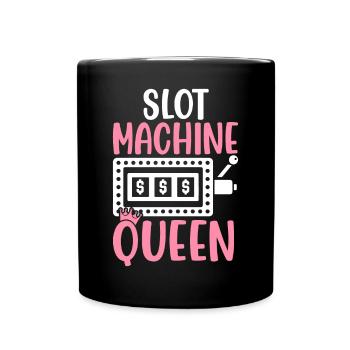 Slot Machine Queen Casino Lover Queen - Tasse einfarbig - Schwarz - Vorne