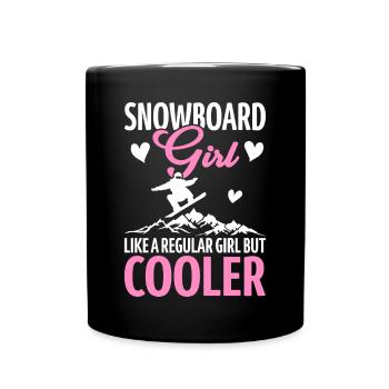 snowboard snowboarder snowboard fille mais plus cool - Mug uni - noir - Devant