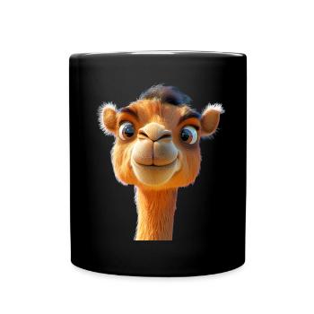 Kamel Dromedar Trampeltier Camel Geschenk Kamele - Tasse einfarbig - Schwarz - Vorne