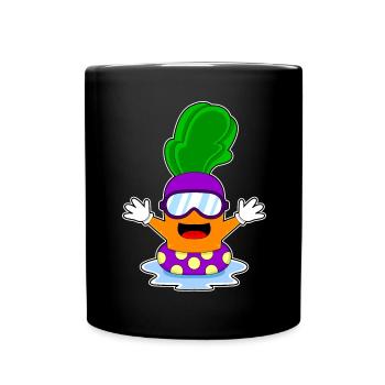 Karotte Schwimmen Schwimmbrille Sommer - Tasse einfarbig - Schwarz - Vorne