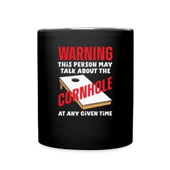 Funny Cornhole Player Gift - Full Colour Mug - black - Front