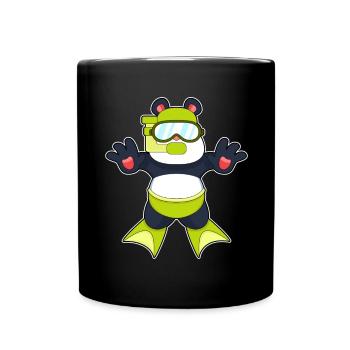 Plongée en apnéa Panda Diver - Mug uni - noir - Devant