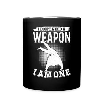 Je n’ai pas besoin d’une arme, j’en suis une - Judo drôle - Mug uni - noir - Devant