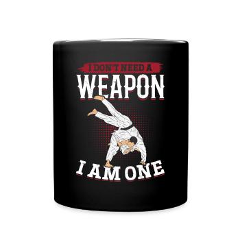 Je n’ai pas besoin d’une arme, j’en suis une - Judo drôle - Mug uni - noir - Devant