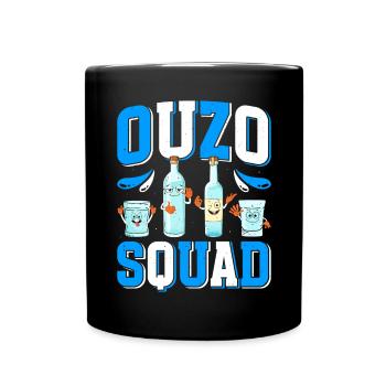 Griechenland Ouzo - Tasse einfarbig - Schwarz - Vorne