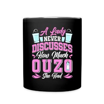 Griechenland Ouzo - Tasse einfarbig - Schwarz - Vorne