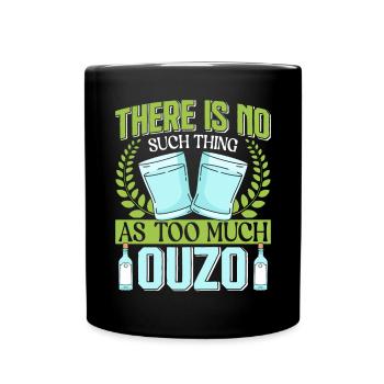 Griechenland Ouzo - Tasse einfarbig - Schwarz - Vorne