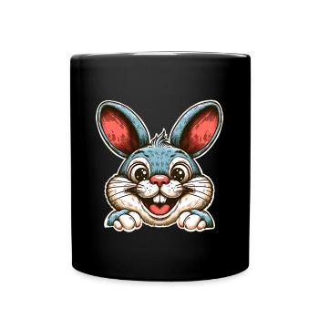 Rabbit Rabbit - Full Colour Mug - black - Front