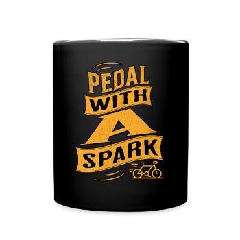 E-Bike E-Biker - Tasse einfarbig - Schwarz - Vorne