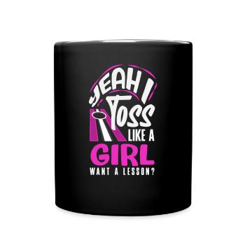 Funny Cornhole Player Gift - Full Colour Mug - black - Front