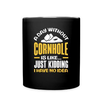 Funny Cornhole Player Gift - Full Colour Mug - black - Front