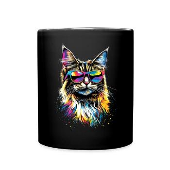 Maine Coon Cat Cat Mom Cat Maine Coon Cats - Full Colour Mug - black - Front