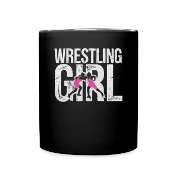 Mädchen Wrestling Wrestling Grappling Wrestler Mädchen - Tasse einfarbig - Schwarz - Vorne