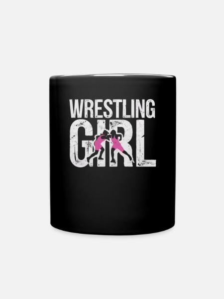 Mädchen Wrestling Wrestling Grappling Wrestler Mädchen - Tasse einfarbig - Schwarz