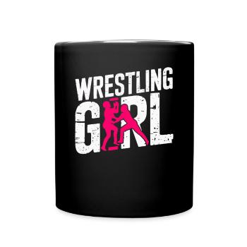 Mädchen Wrestling Wrestling Grappling Wrestler Mädchen - Tasse einfarbig - Schwarz - Vorne