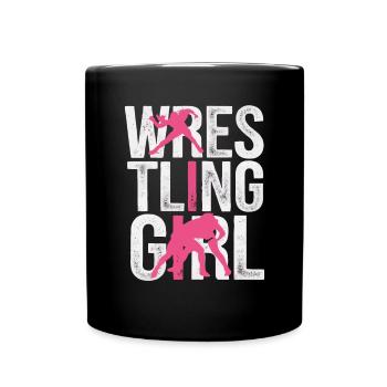 Mädchen Wrestling Wrestling Grappling Wrestler Mädchen - Tasse einfarbig - Schwarz - Vorne